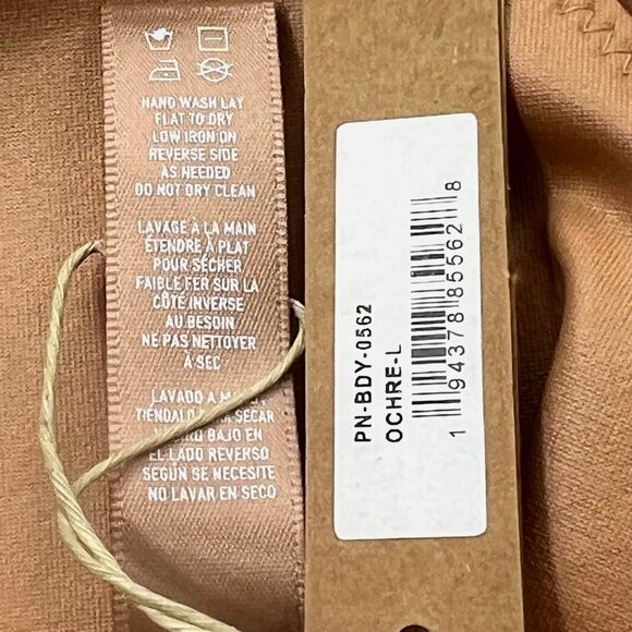 SKIMS Wet Jersey Cutout Bodysuit Ochre Womens Large - Picture 11 of 12